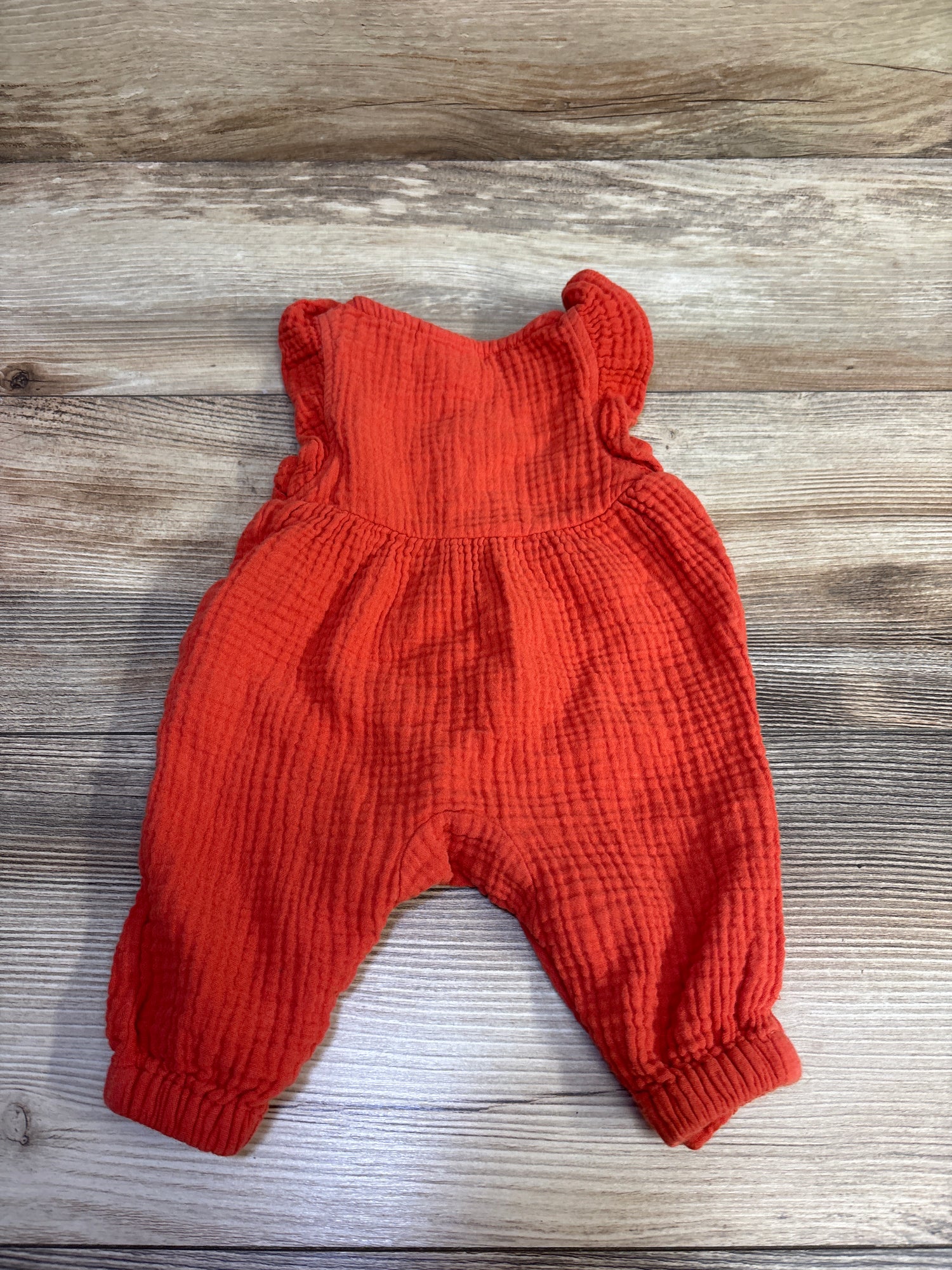 Cat & Jack Gauze Button Jumpsuit Orange sz Newborn