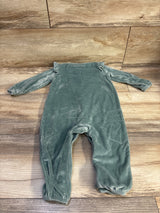 Carter's Velour Button-Front Coverall Green sz 12m