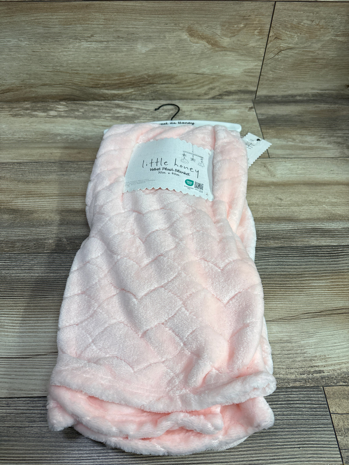 NEW Little Honey Velvet Plush Blanket Pink 30x40''