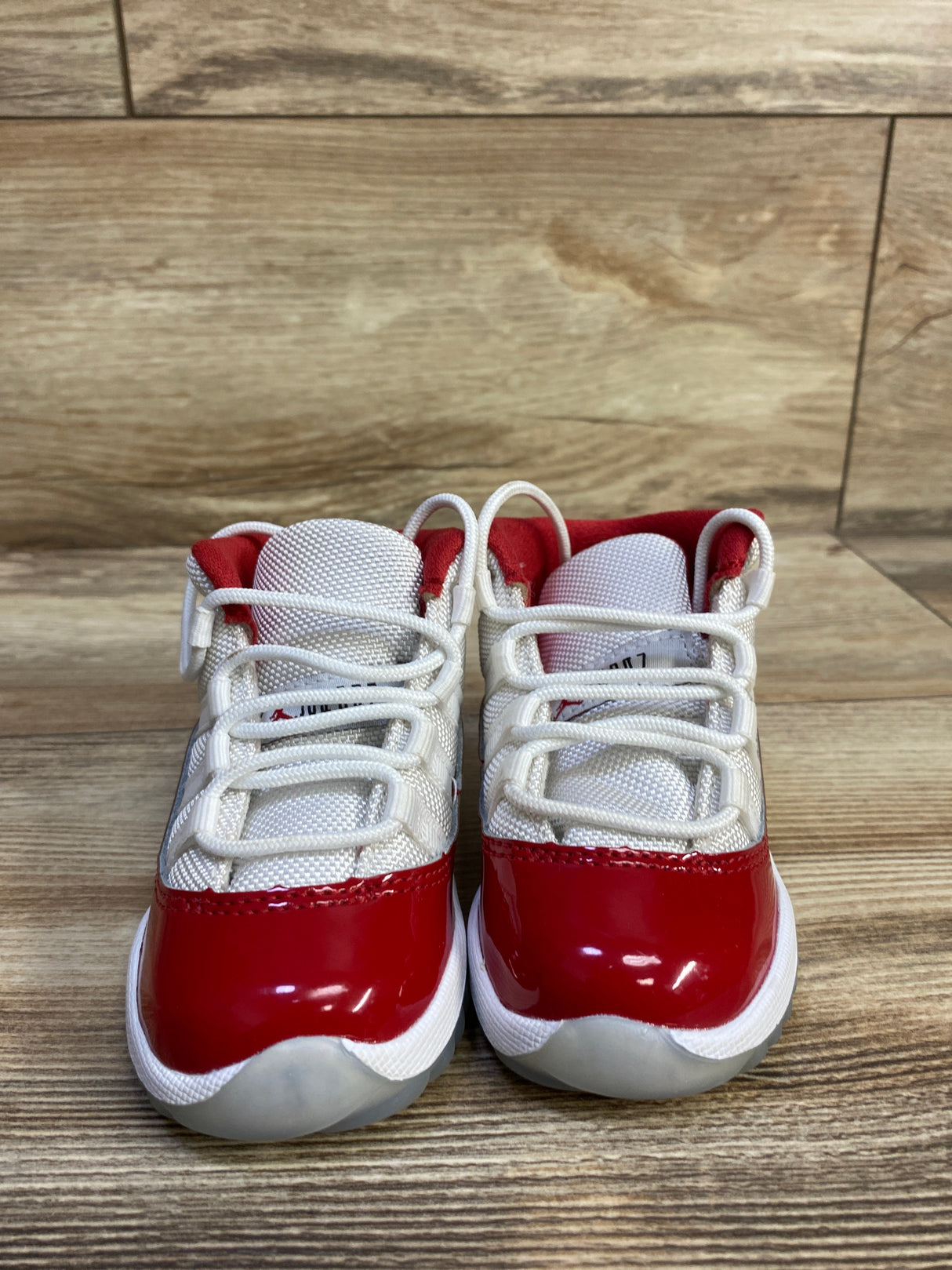 Air Jordan 11 Retro TD 'Cherry' Sneakers, White/Red sz 6c