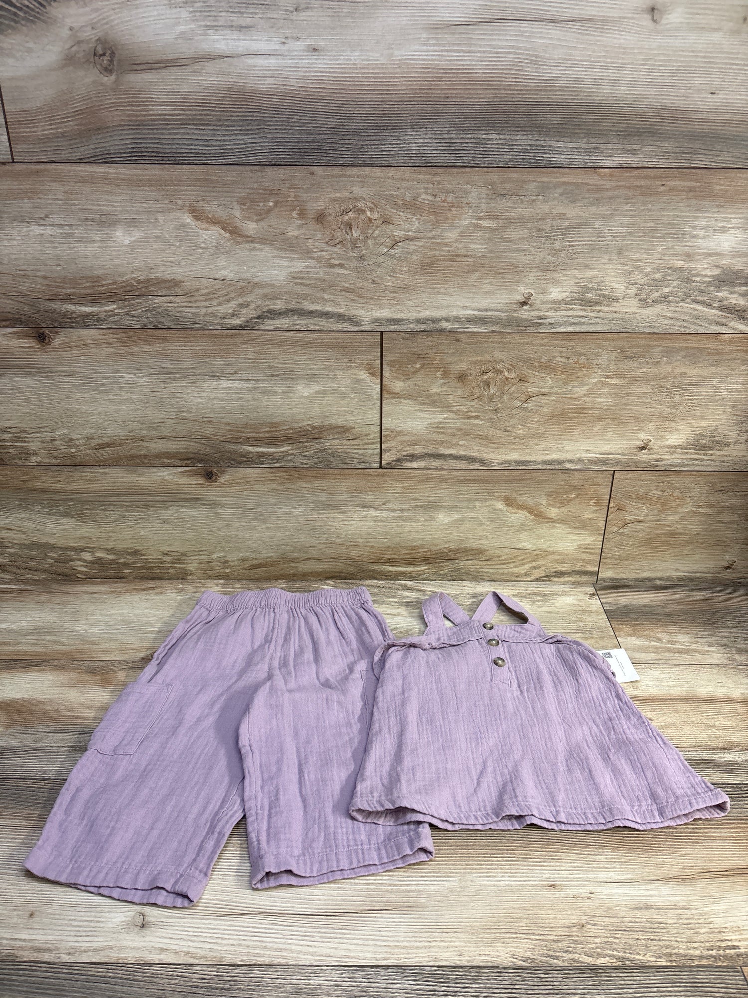 NEW Little Planet Organic 2pc Gauze Tank Top & Pants Set Purple sz 3T