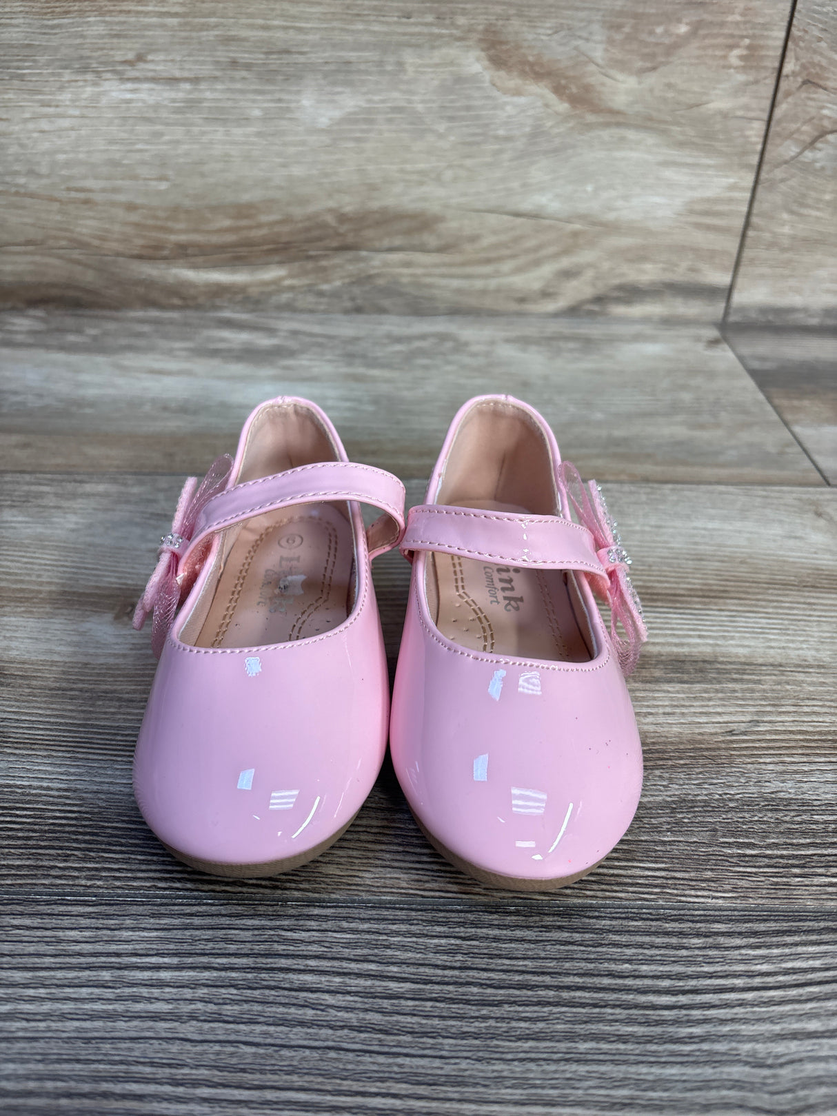 Link Comfort Bow Mary Jane Strap Ballet Flats Pink sz 6c