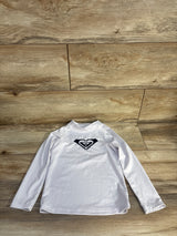 Roxy Long Sleeve Rash Guard Shirt White sz 4T