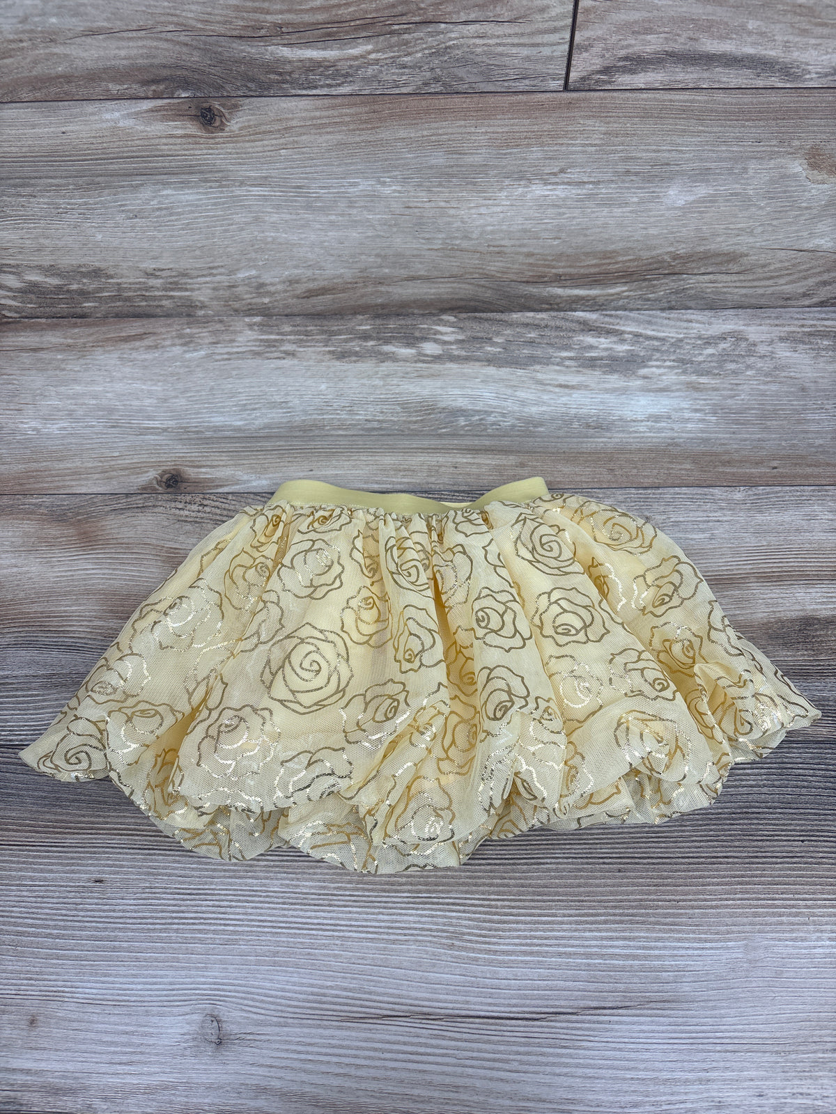 Disney Princess Beauty & The Beast Tulle Skirt Yellow sz 2T