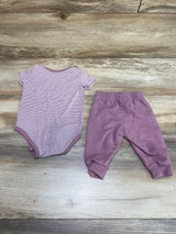 Nike 2pc Striped Bodysuit & Pants Purple sz 3m