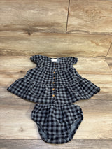 Little Planet Organic 2pc Gauze Dress & Bloomers Set Grey sz 12m