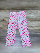 Cat & Jack Floral Hearts Leggings White sz 2T