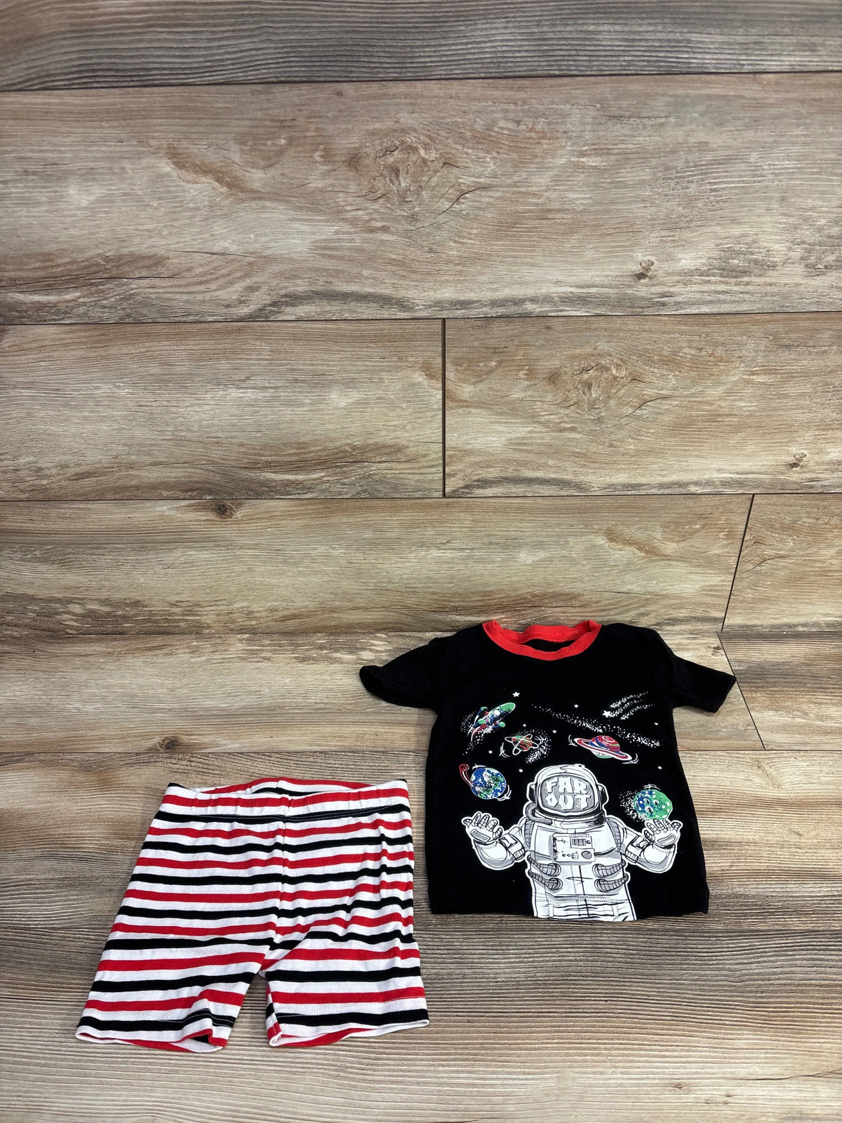 Member's Mark 2pc Space Pajama Set Black sz 3T