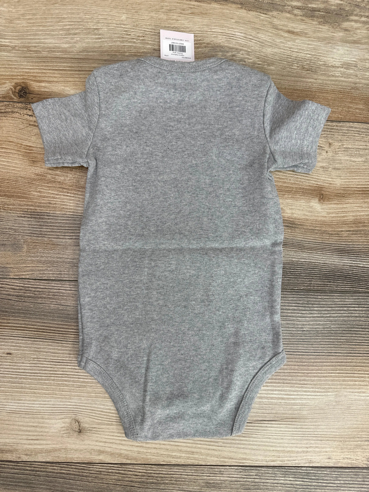 NEW Primary Solid Organic Bodysuit Grey sz 6-9m