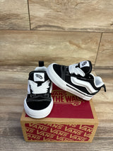 NEW Vans Knu Skool Elastic Lace Sneakers Black/True White sz 4c
