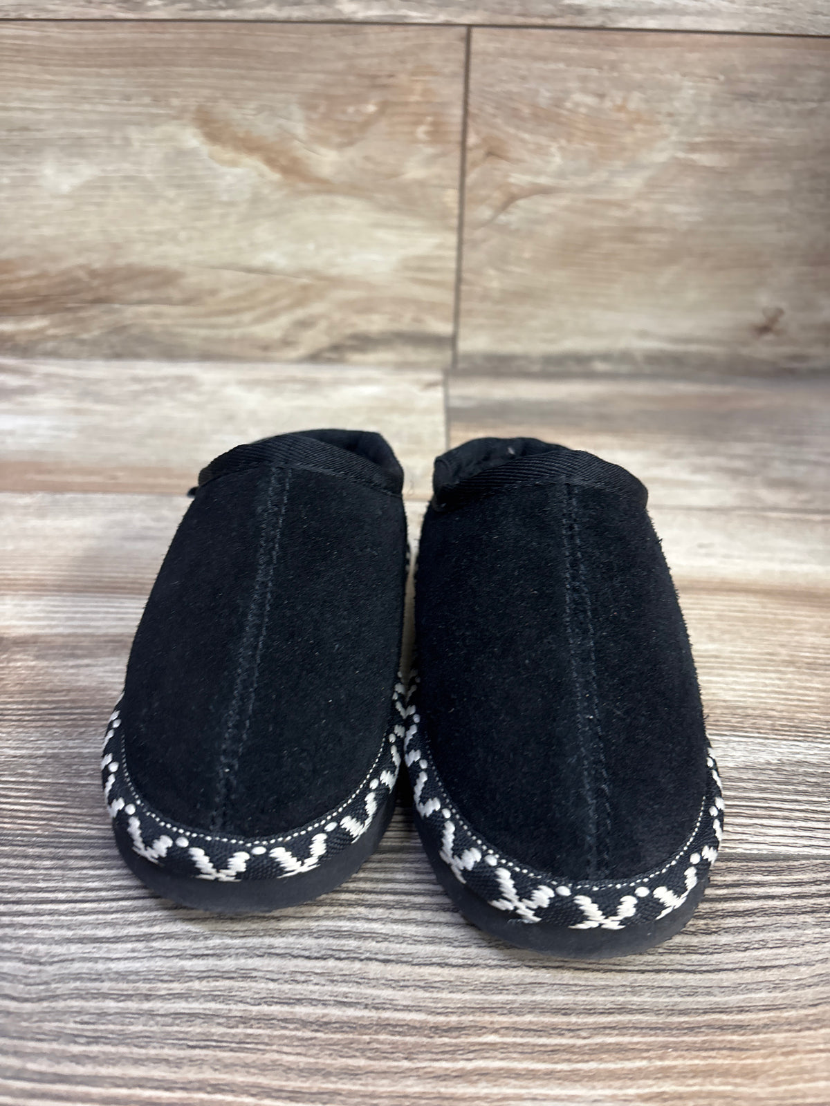 Bearpaw Amber Fur-Lined Slippers Black sz 6c