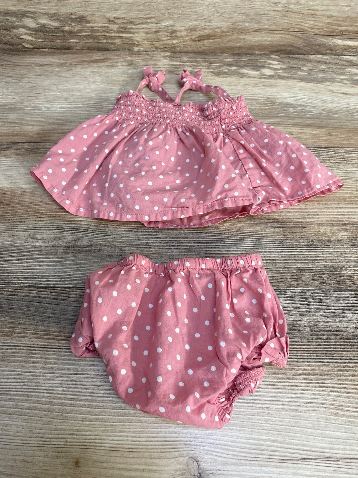 Baby Gap 2pc Polka Dot Top & Bloomers Pink sz 3-6m