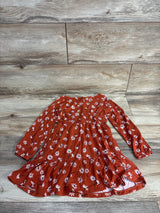 Bixby Floral Cinched Waist Dress Rust sz 4-5T
