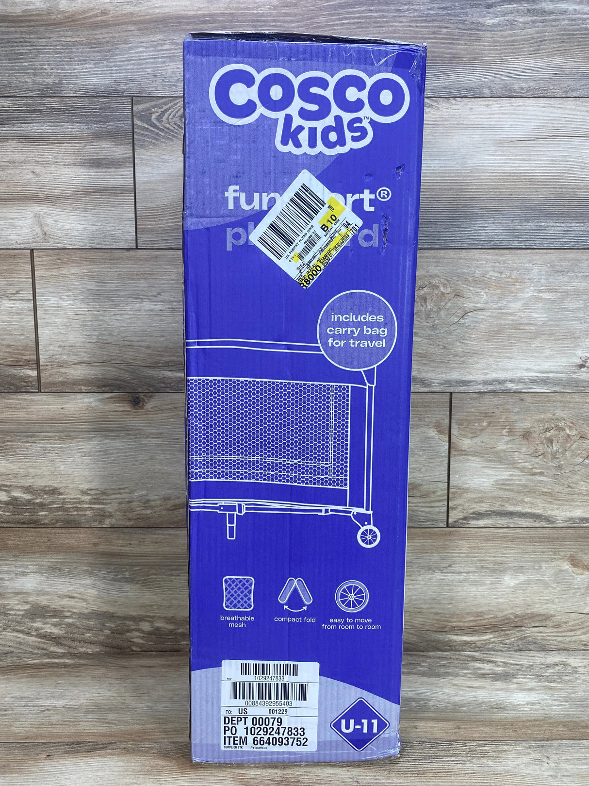 NEW Cosco Kids Funsport Play Yard in Noir Dot