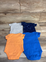 Quiltex 4pk Space Bodysuits Blue sz 0-3m