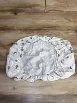 Poppi & Max Organic Fitted Bassinet Sheet, White Zebra Print