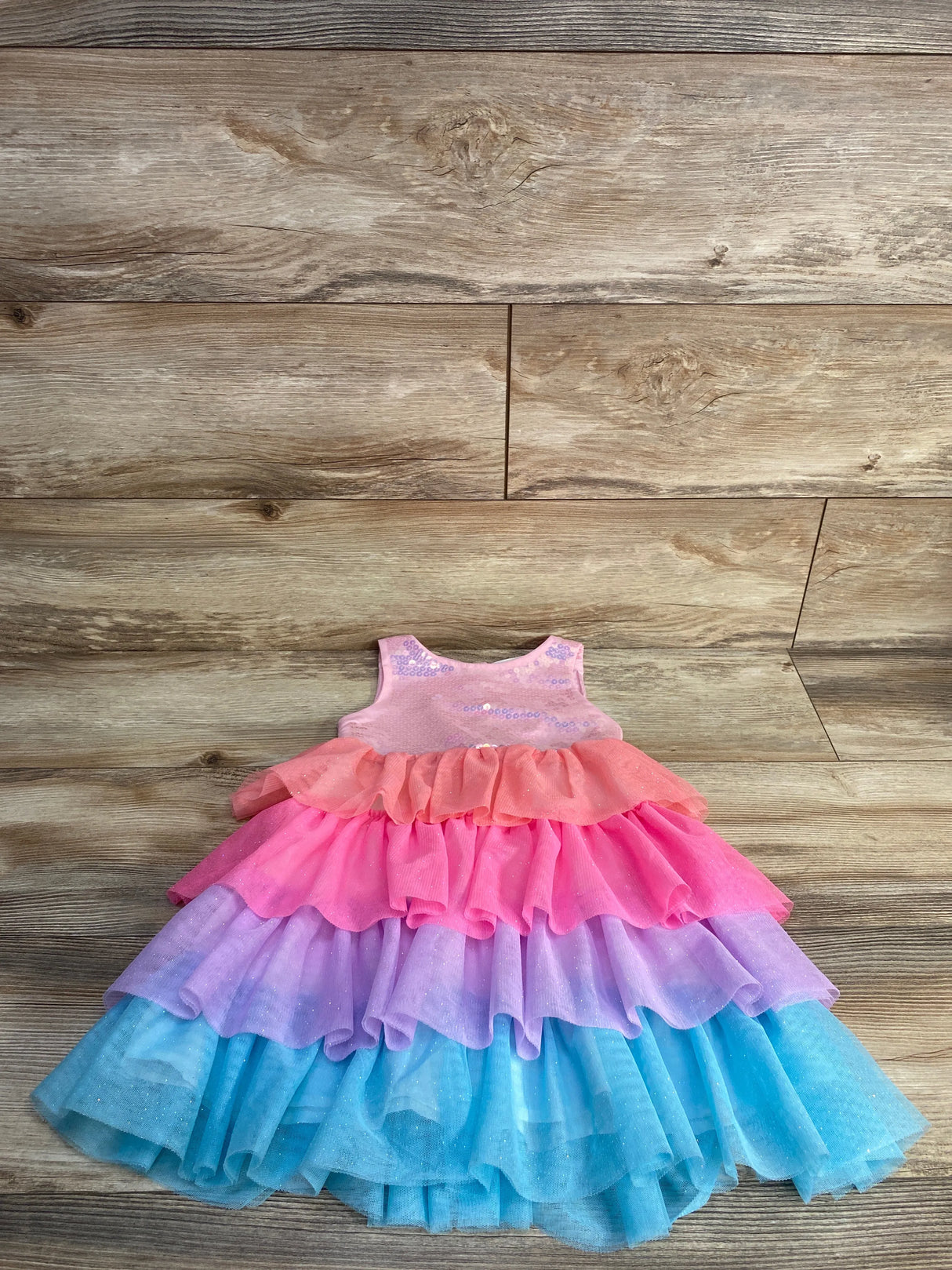 H&M Sequin Tulle Dress Pink sz 3T
