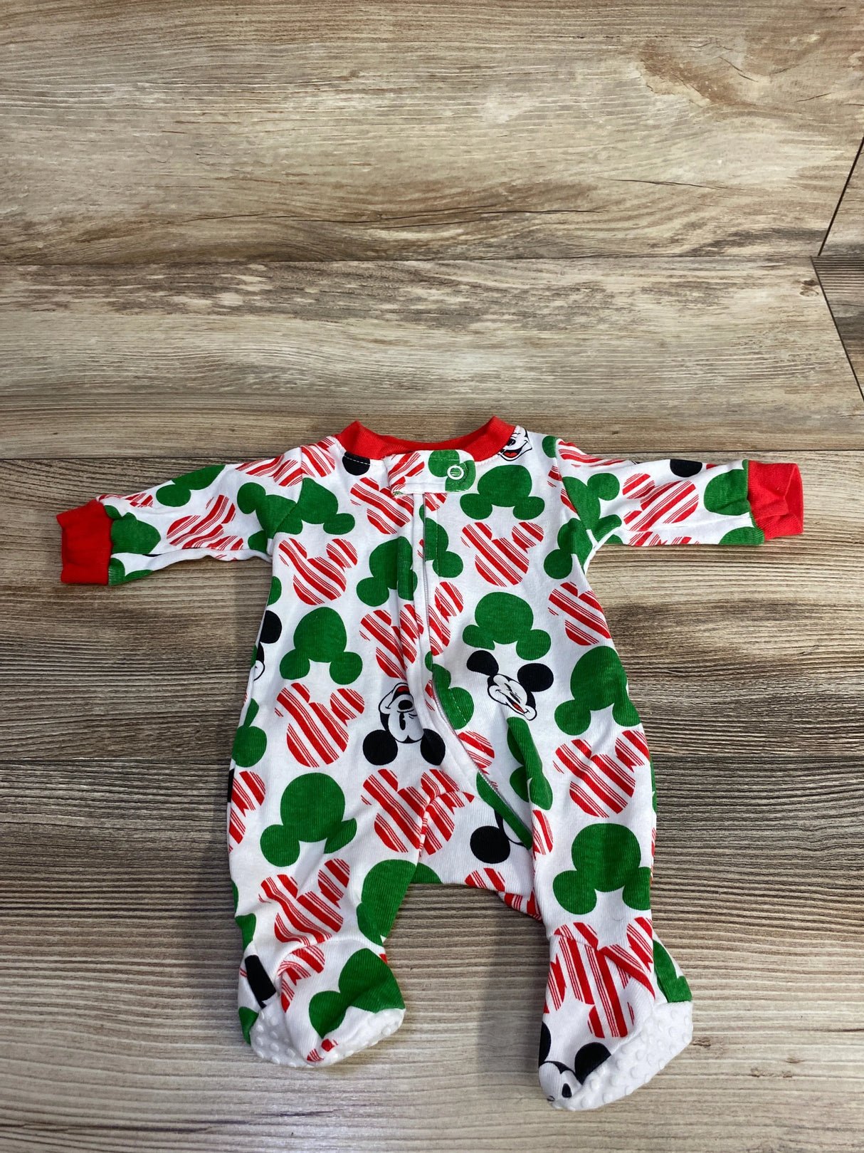 Disney Amazon Essentials Christmas Mickey Mouse Sleeper White sz Preemie