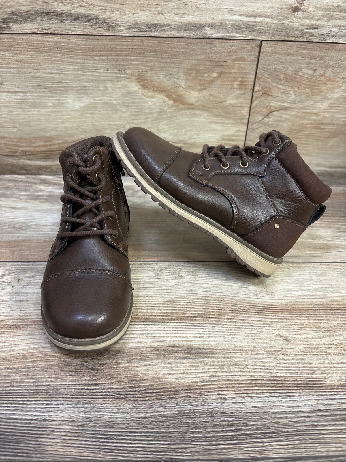 Sonoma Goods for Life Joshua Lace-Up Boots Brown sz 12c