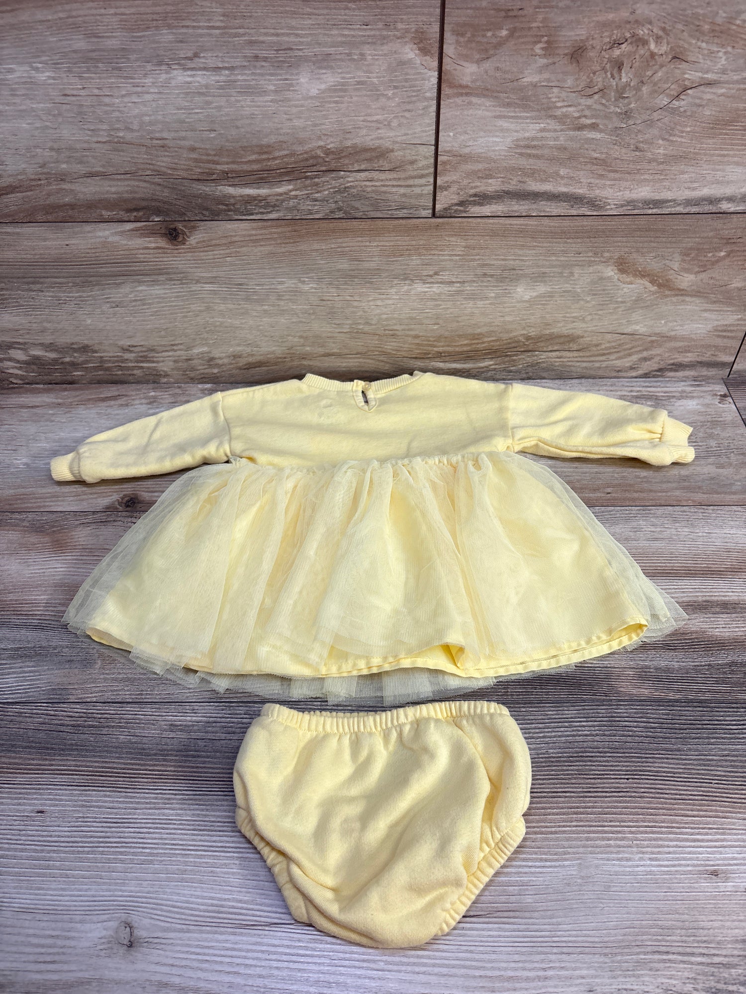 Disney Baby 2pc Winnie The Pooh Sweatshirt Dress & Bloomers Set Yellow sz 6/9m