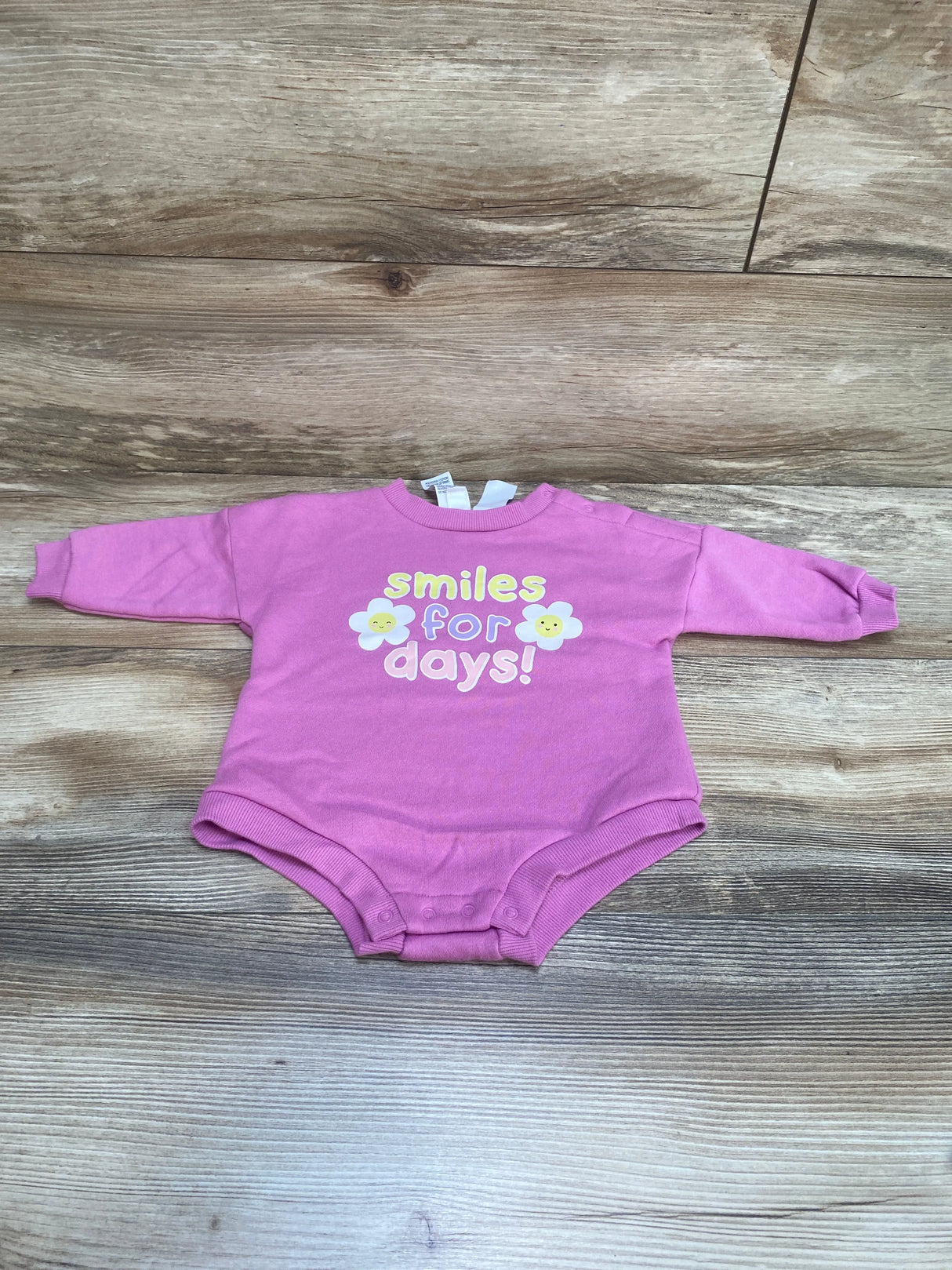 Dymples Smiles For Days Sweatshirt Romper Purple sz 6m