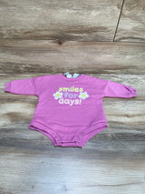 Dymples Smiles For Days Sweatshirt Romper Purple sz 6m