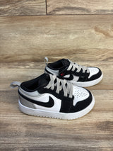 Air Jordan 1 Low ALT SE PS 'White Black Matte Silver' Sneakers sz 10.5c