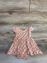 Play by Little Sleepies Rainbows Flutter Twirl Bodysuit Dress Ivory sz 12-18m