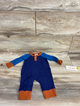 NEW Cat & Jack Waffle Knit Raglan Coverall Blue sz Newborn