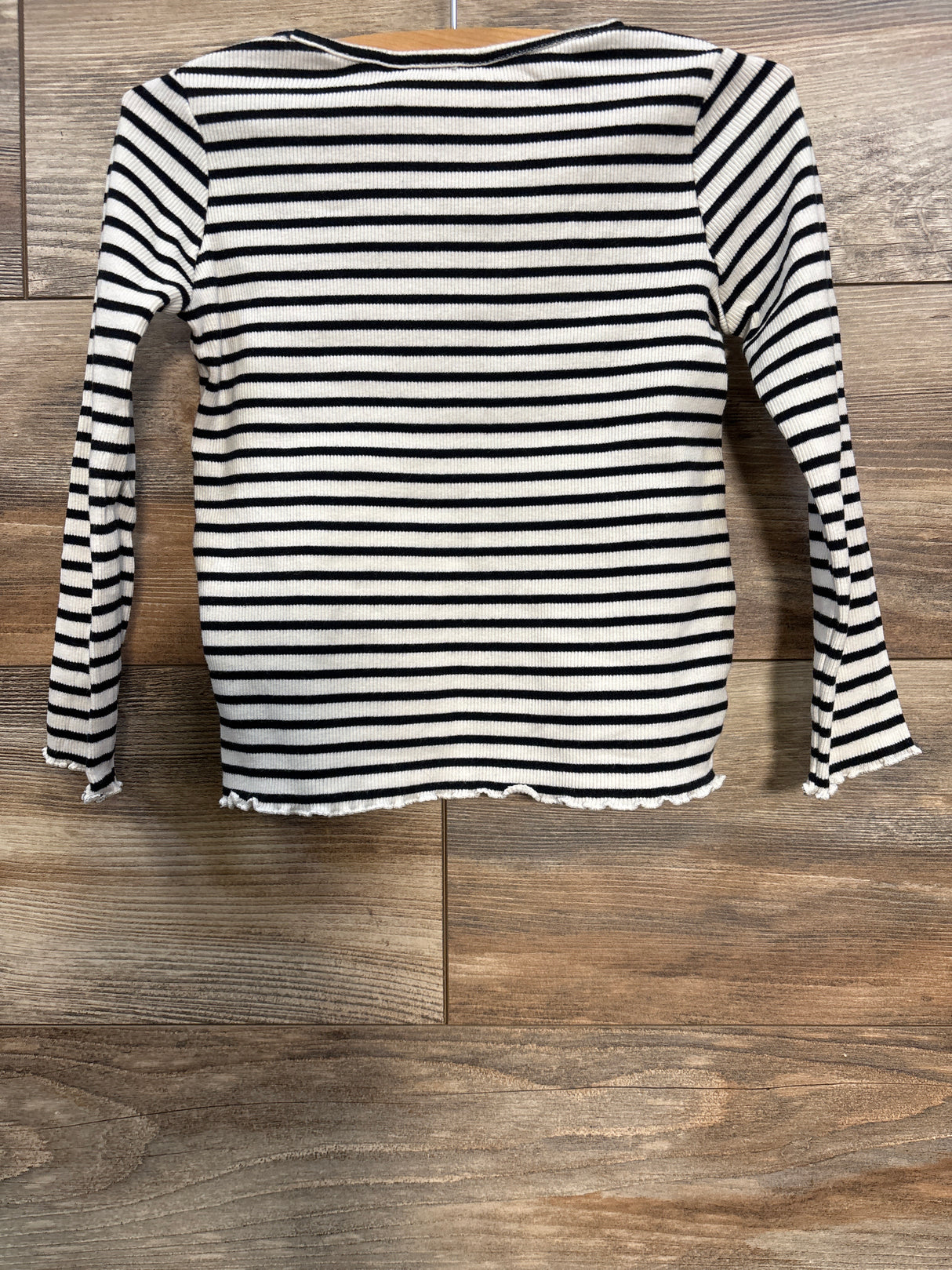 H&M Ribbed Striped Shirt Black/White sz 3-4T