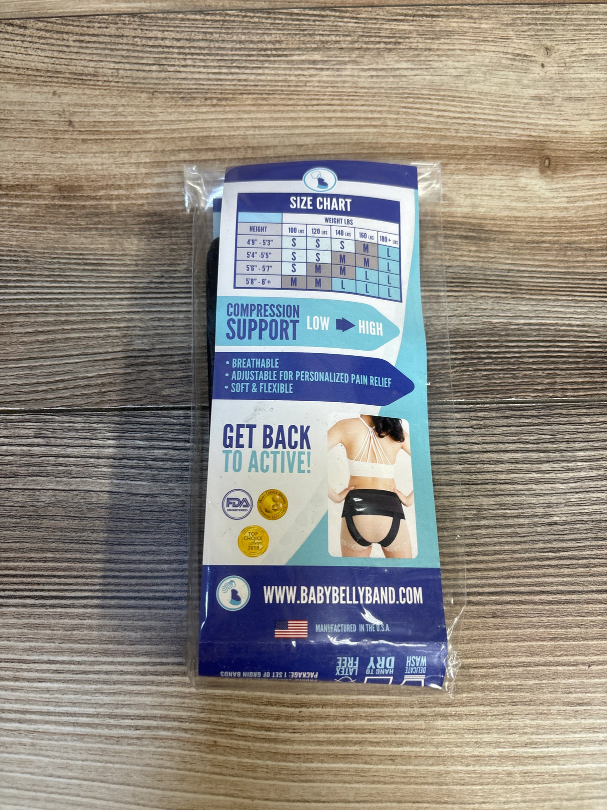 NEW BabyBellyBand by Cabea Compression Therapy Groin Bands Black sz Large