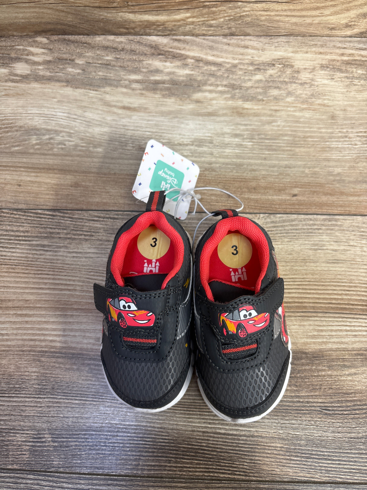 NEW Disney Baby Cars Lightning McQueen Sneakers Grey sz 3c