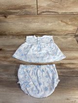 Limited Too 2pc Floral Shirt & Bloomer Set White sz 0/3m