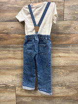 Cat & Jack 3pc Suspender Set White sz 18m