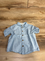 H&M Button Up Shirt Blue sz 18-24m