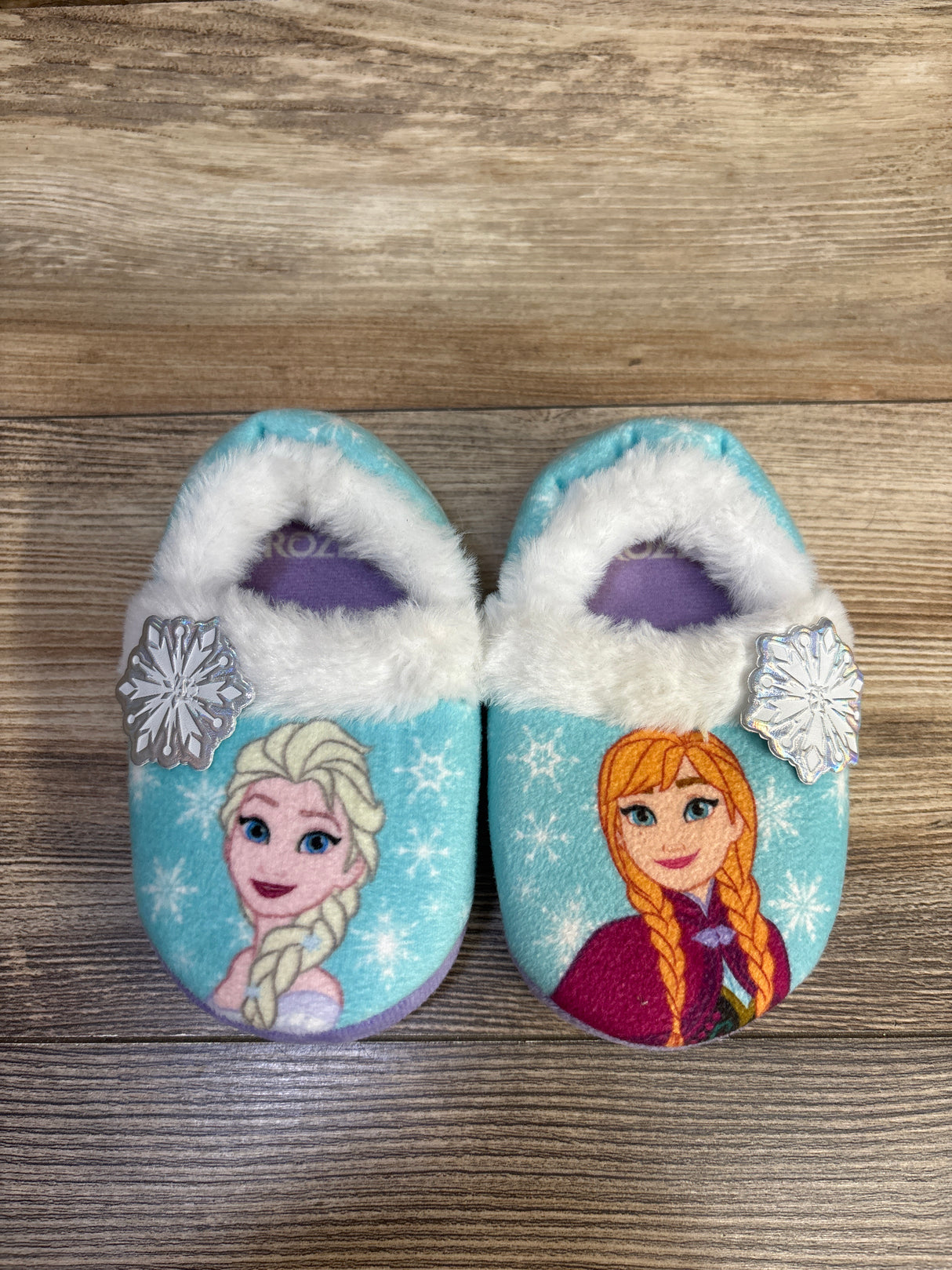 Disney Frozen Slippers Blue sz 7/8c