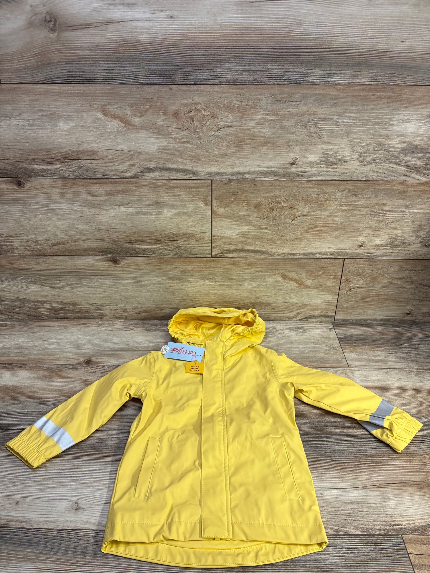 NEW Cat & Jack Solid Rain Jacket Yellow sz 3T