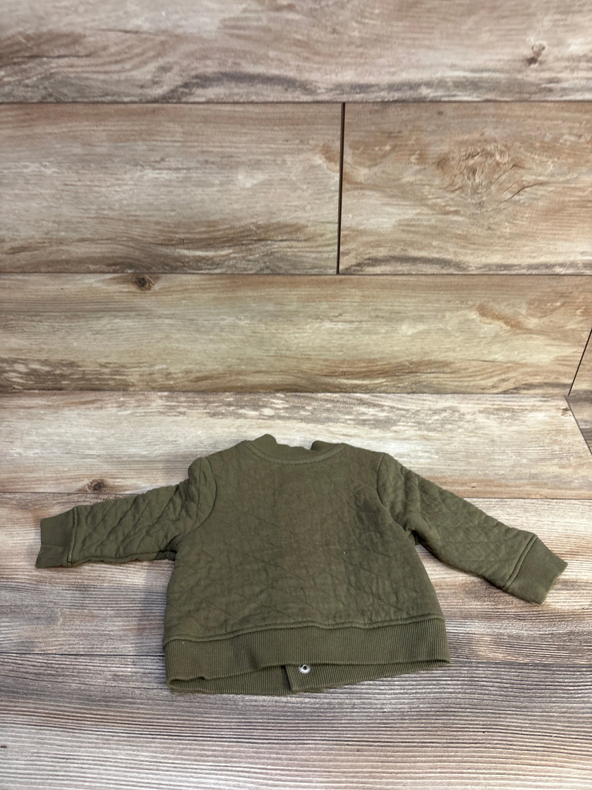 Hanna Andersson Quilted Bomber Jacket Green sz 3-6m