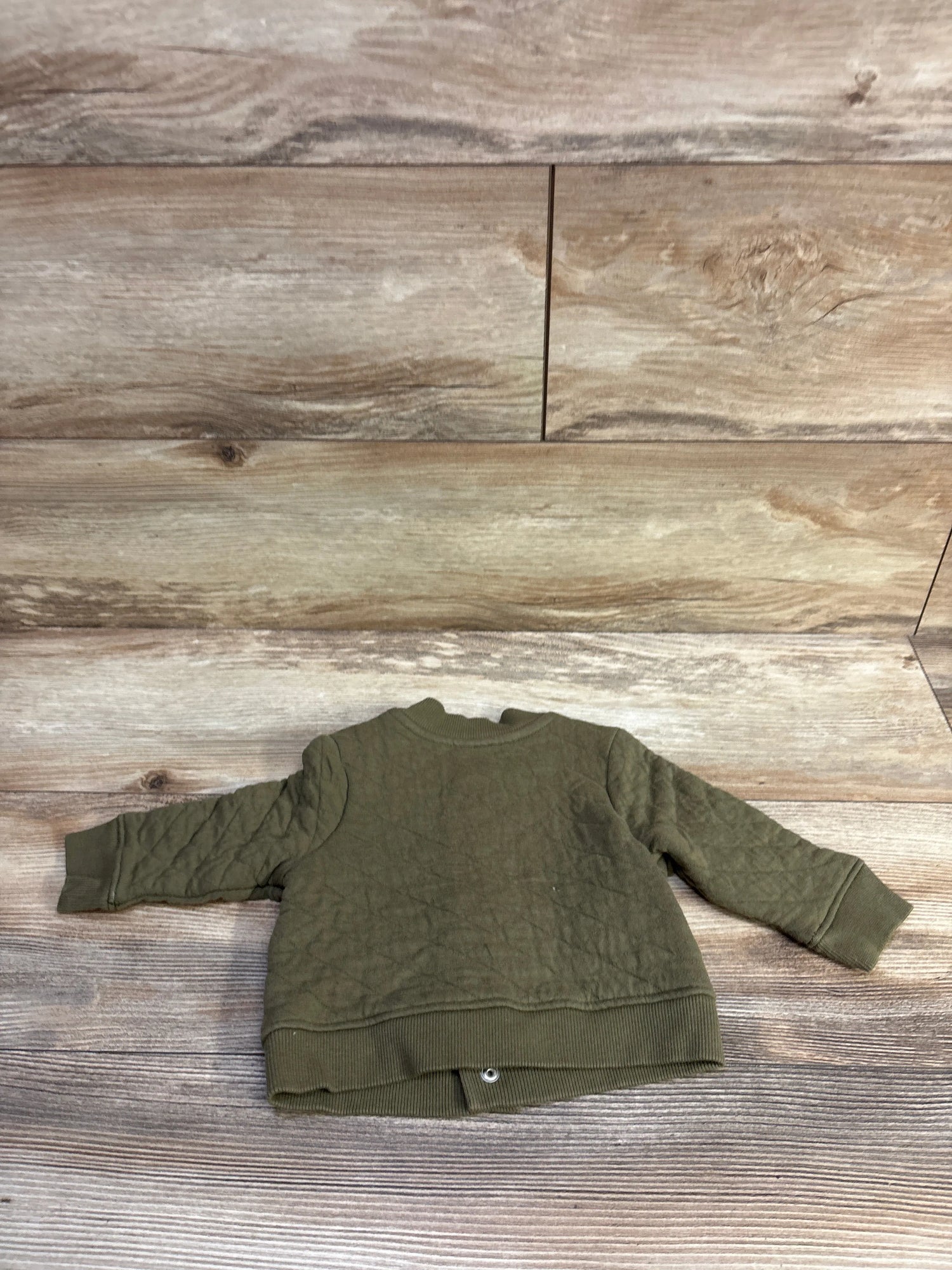 Hanna Andersson Quilted Bomber Jacket Green sz 3-6m