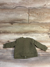 Hanna Andersson Quilted Bomber Jacket Green sz 3-6m