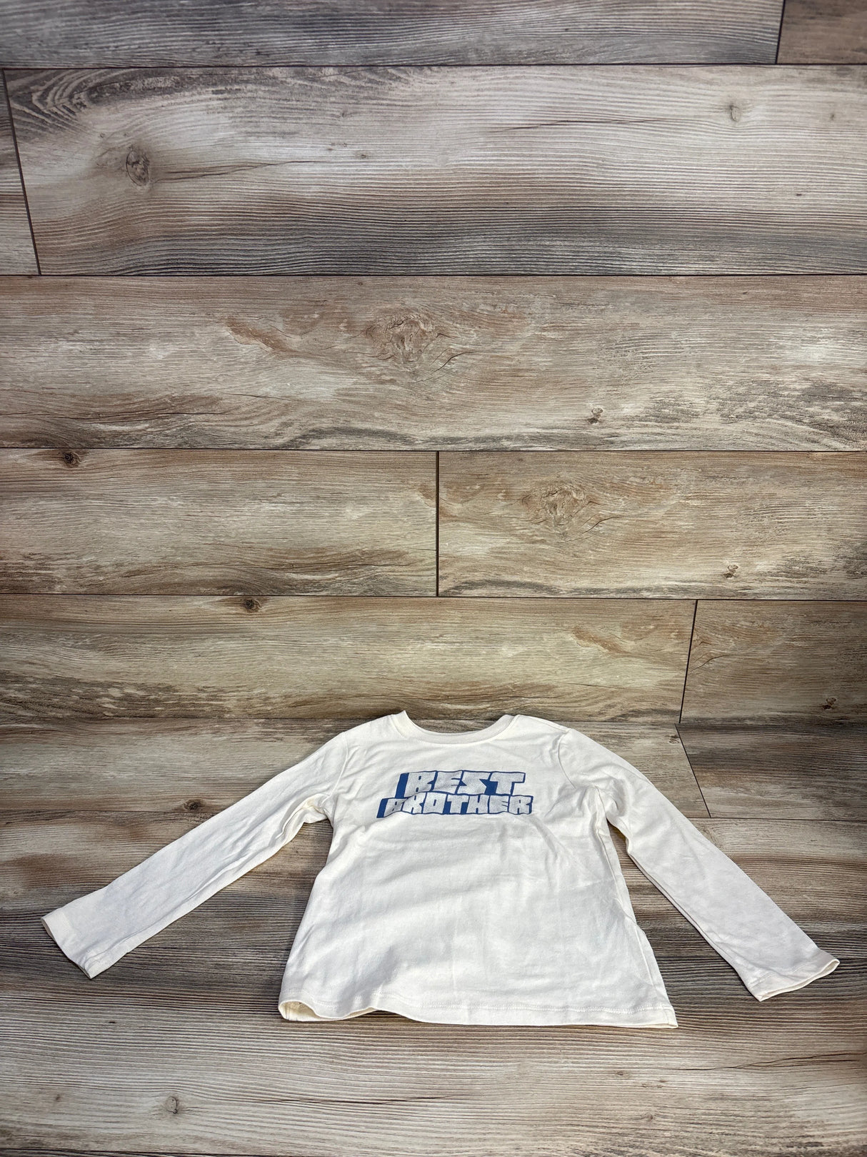Carter's Best Brother Long Sleeve Shirt Cream sz 5T