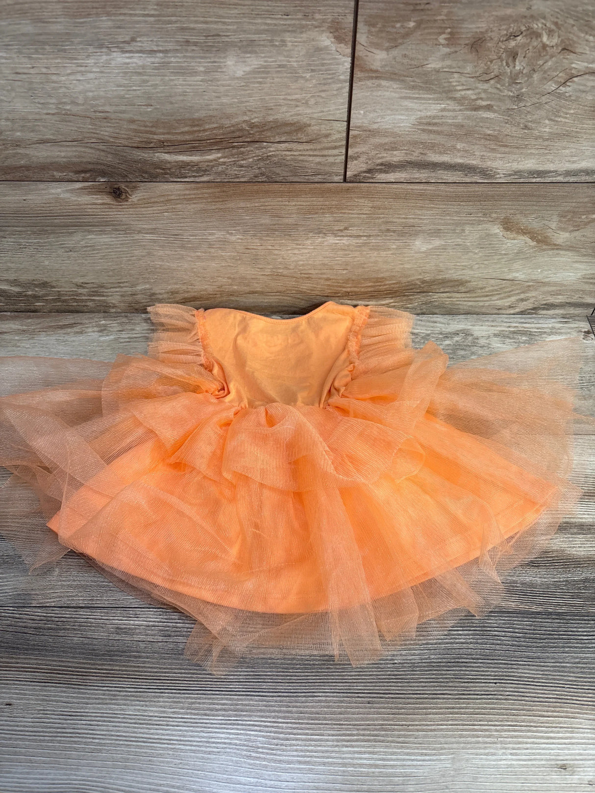 Orange tulle tutu skirt for kids, perfect for dance or playtime
