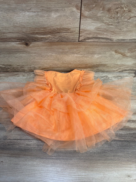 Orange tulle tutu skirt for kids, perfect for dance or playtime