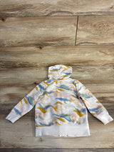Cat & Jack Tie-Dye Full Zip Hoodie White sz 2T