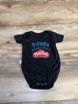 My Grandma Really Don't Play-Doh Bodysuit Black sz 2T