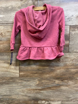 NEW Oshkosh Full Zip Peplum Hoodie Pink sz 18m