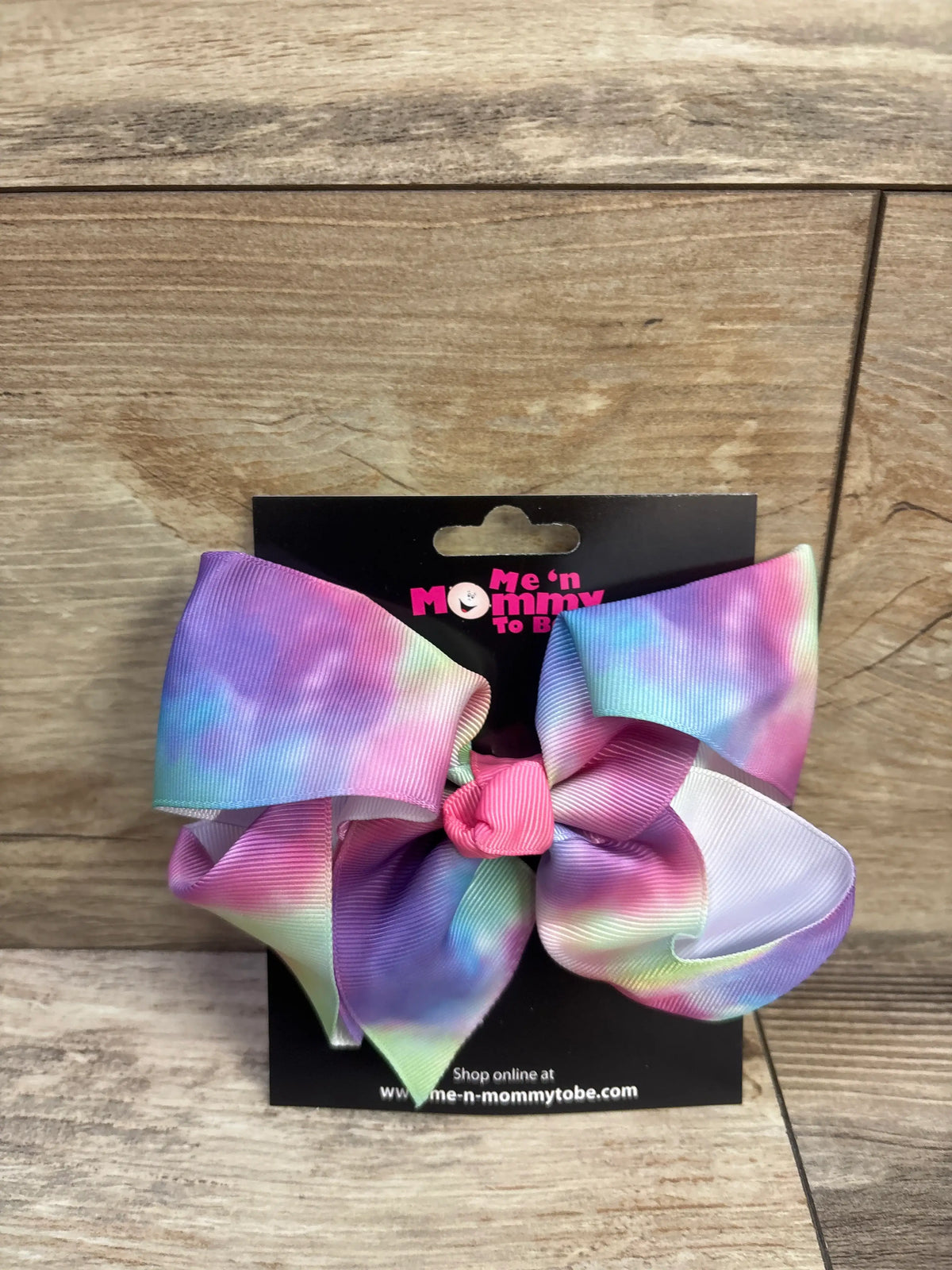 NEW Large Tie-Dye Hair Bow Purple