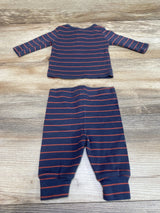 Just One You 2pc Henley Striped Shirt & Pants Grey sz Newborn