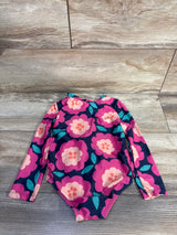Just One You 1pc Floral Rash Guard Swimsuit Pink sz 2T