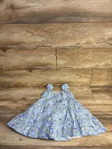Janie & Jack Ditsy Floral Tiered Dress Blue sz 3T
